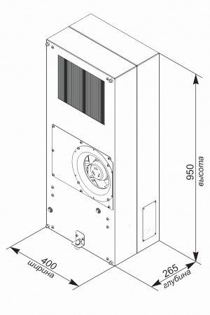 Кондиционер для уличного климатического шкафа UNISPLIT MHW-215S(1)W UNIcontroller 
